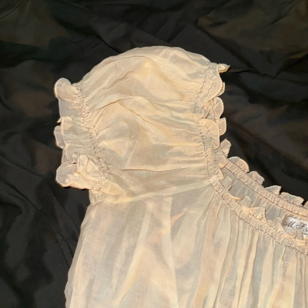 Elegant Sheer Silk Blend Blouse - Picture 3 of 5